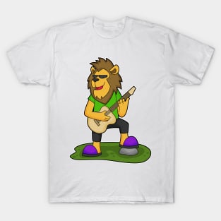 Lion Musician Guitar Music T-Shirt